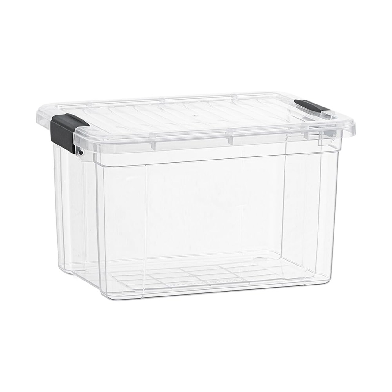 Superio Clear Storage Box with Lid, Plastic Container Bins for Organizing, Stackable Crates, BPA Free, Non Toxic, Odor Free, Organizers for Home, Office, School, and Dorm